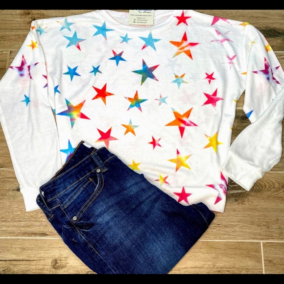 Multicolor Stars Lightweight Sweater - Picture 1 of 3